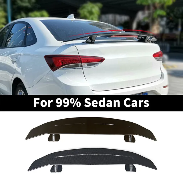JDM GT Style Universal Rear Wing Trunk Spoiler Air Deflector Dam Tail Decoration For 99% Sedan Cars Tuning Accessories 1