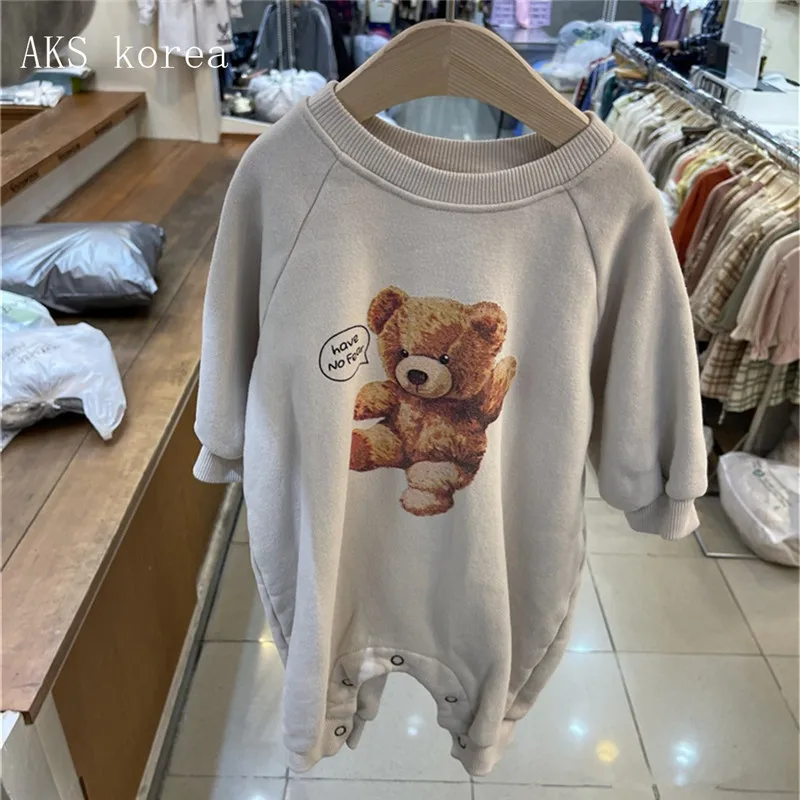 bright baby bodysuits	 Cartoon Bear Long Sleeve Baby Romper Cotton Kids Infant Loose Casual Jumpsuit Cotton Spring Autumn Boy Girl Newborn Clothes Bamboo fiber children's clothes