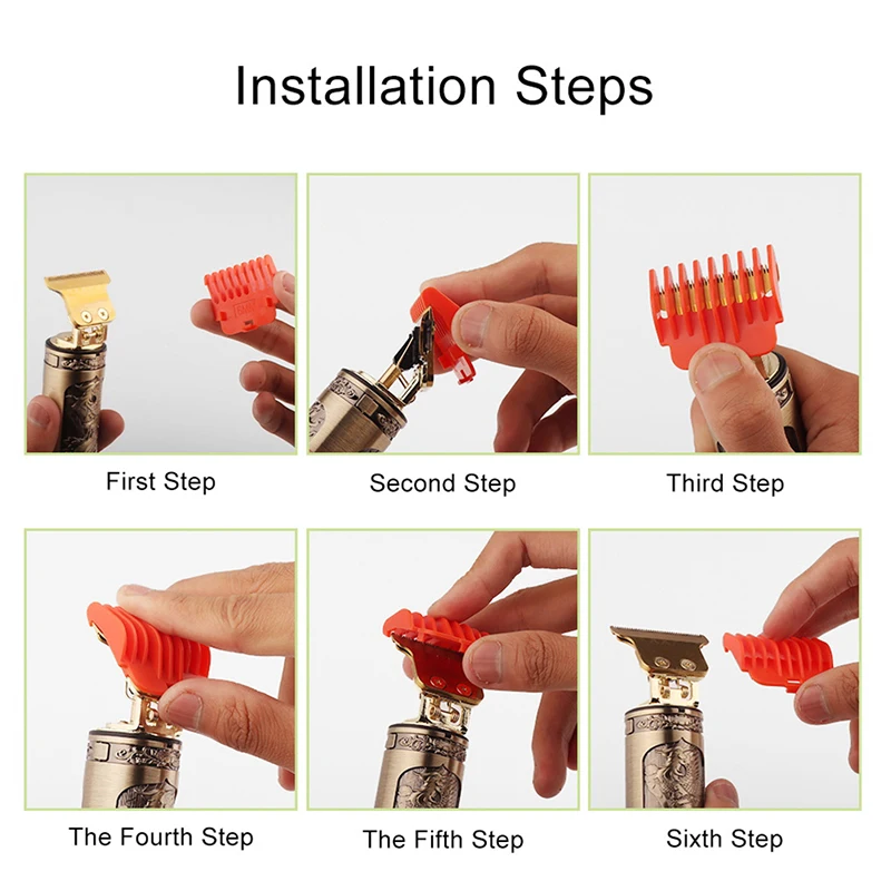 T9 Hair Clipper Guards Guide Combs Trimmer Cutting Guides Styling Tools Attachment 1.5mm 2mm 3mm 4mm 6mm 9mm 1Set hair clipper,hair trimmer,hair cutting combs