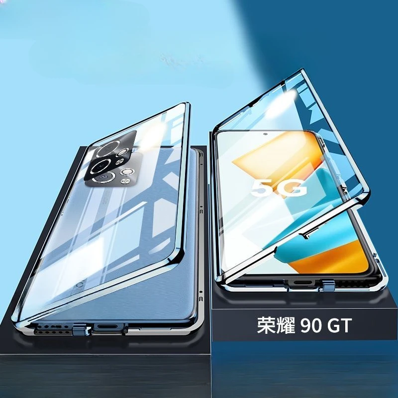 

Двусторонняя стеклянная задняя крышка для телефона Honor 90 GT с магнитом, 360 °