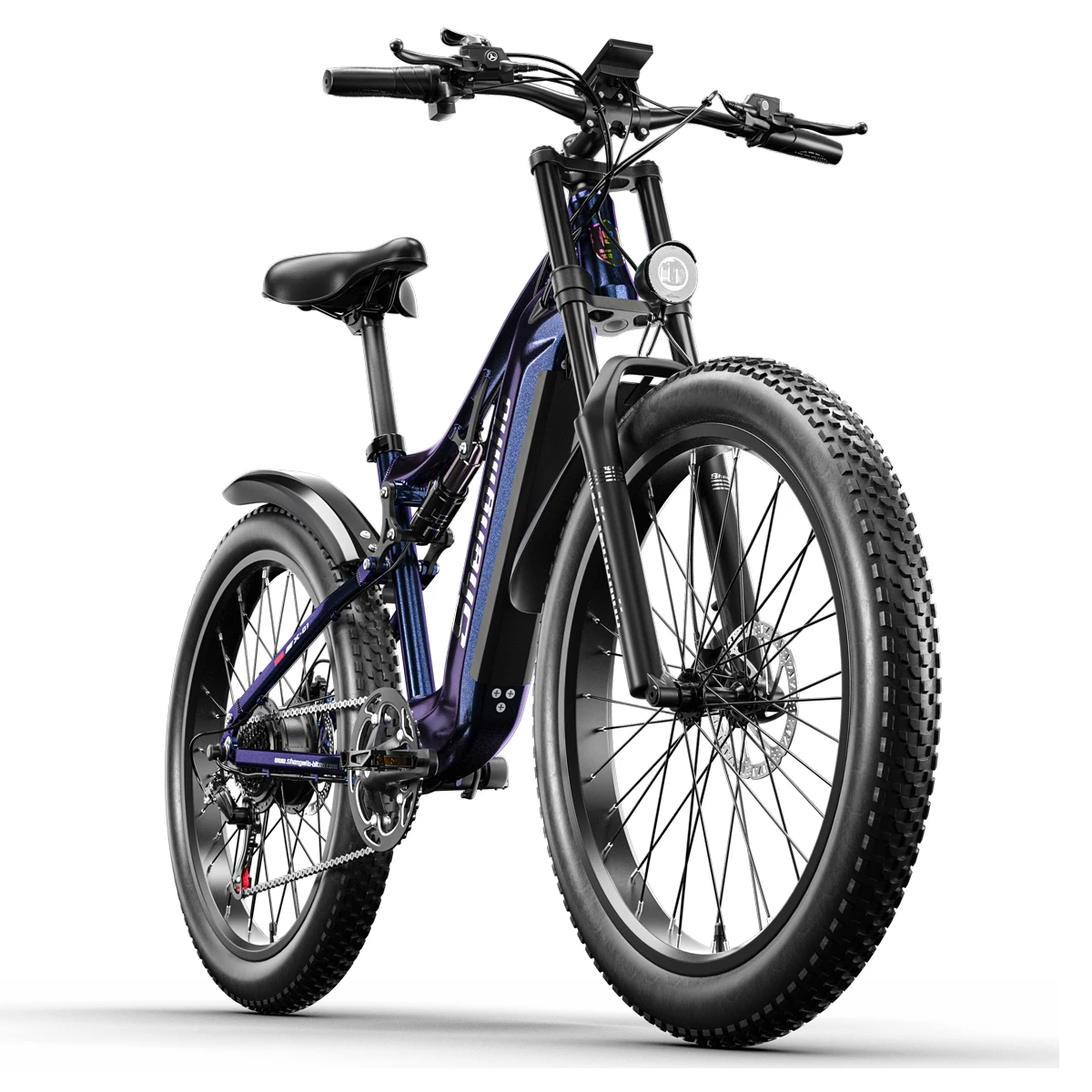 Shengmilo-MX03 1000W48V17AH 26*3.0-inch tire electric bicycle dual suspension color instrument all-terrain riding