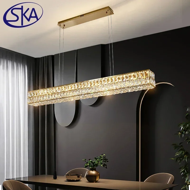 Modern-K9-Crystal-Pendant-Light-LED-Dimmable-Chrome-Gold-Lustre-de-Luxo ...