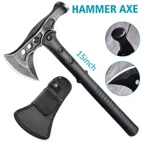 2 in 1 Tactical Axe Tomahawk Army Outdoor Hunting Camping Survival Machete Axes Hand Tool Fire Axe Hatchet Axe/Ice Axe 1