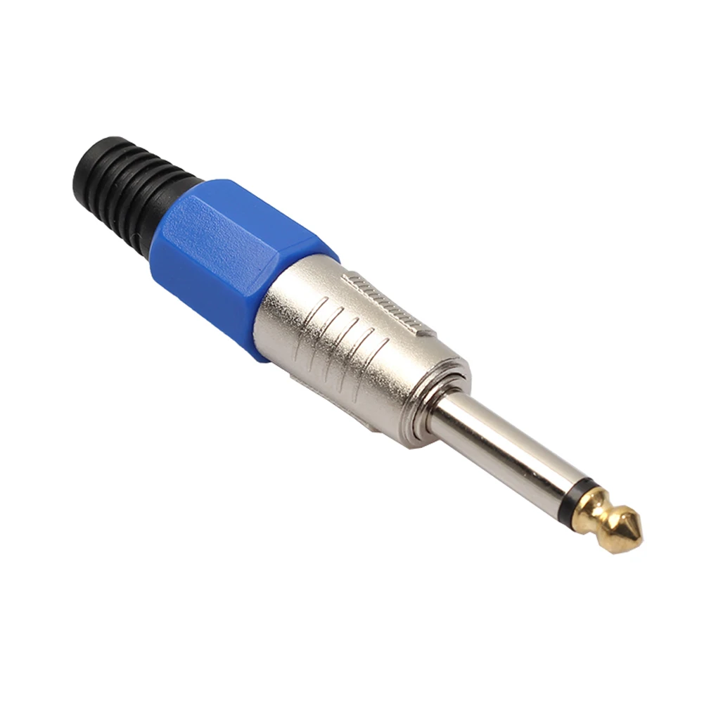 6 PCS Mono Sophomore Core Amplifier Microphone Plug 6.35mm Male Mono Plug To RCA Female Jack Connector For Microphone Connecting