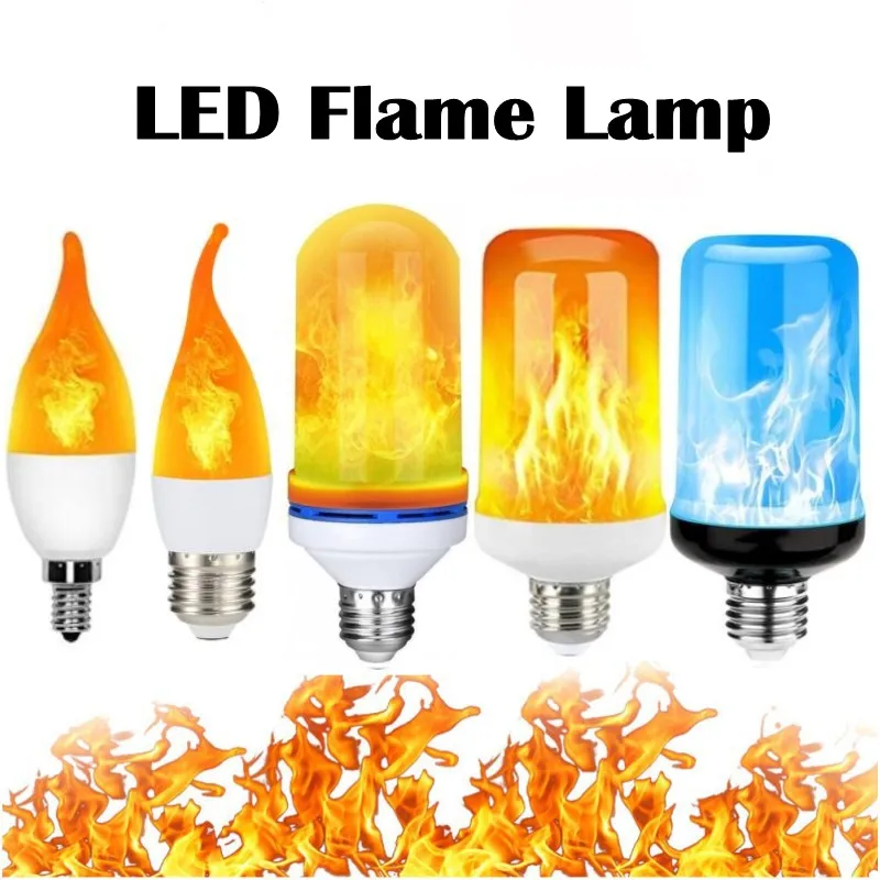 Fire Flame E26 E27 Led Effect Led Bulb Imitation Live Flame New E27