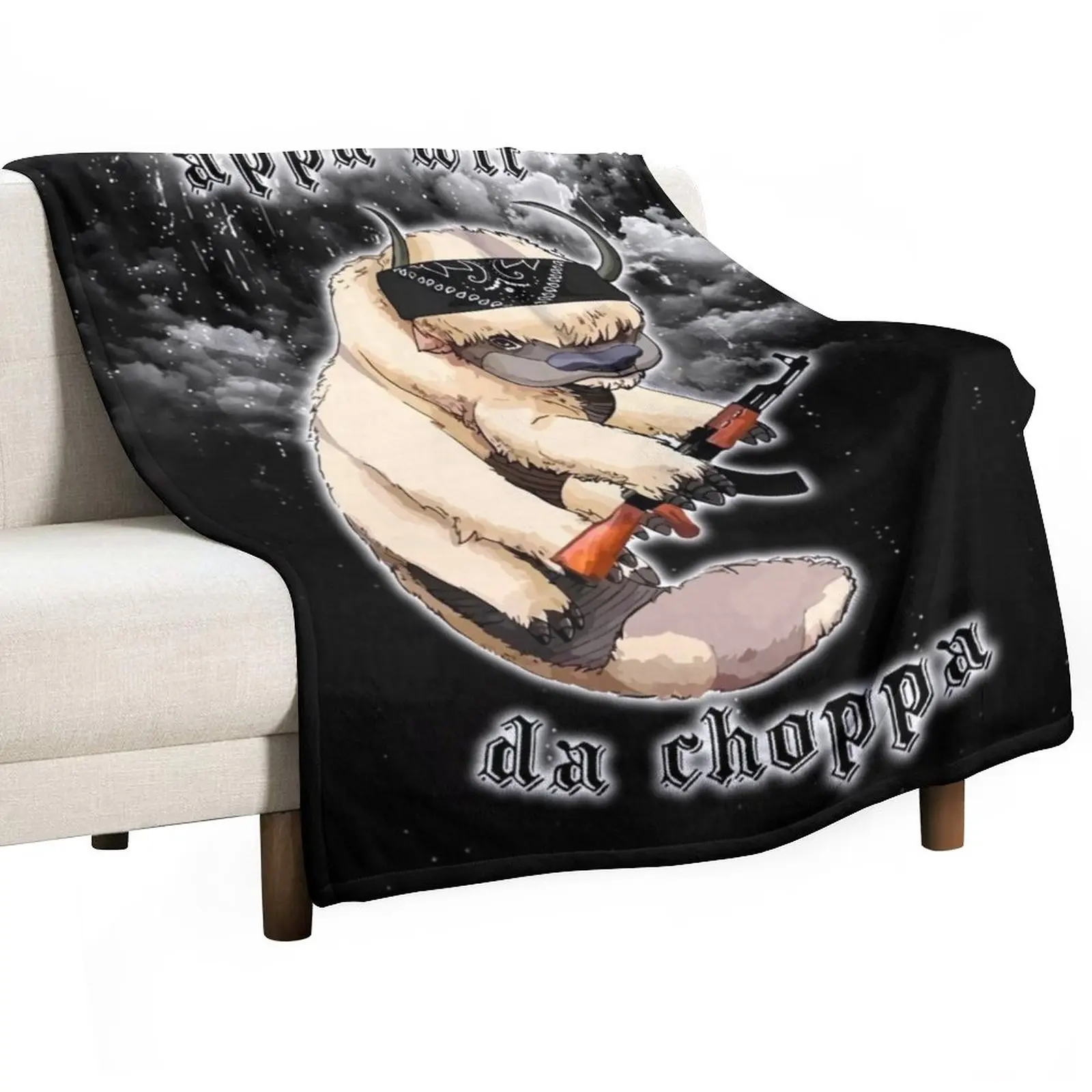 

Appa Wit Da Choppa Throw Blanket Vintage Blanket Soft Bed Blankets