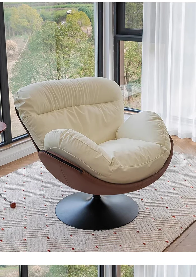 Description Picture 5 of itemNordic Swivel Sofa Chair, Modern Minimalist Single Lounge Chair for Living Room, Balcony, Bedroom, Luxury Lazy Reading Chair