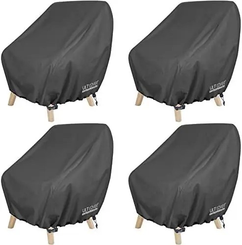 

Chair Cover \u2013 Outdoor Lounge Deep Seat Single Lawn Chair Cover 4 Pack Fits Up to 28W x 30D x 32H inches