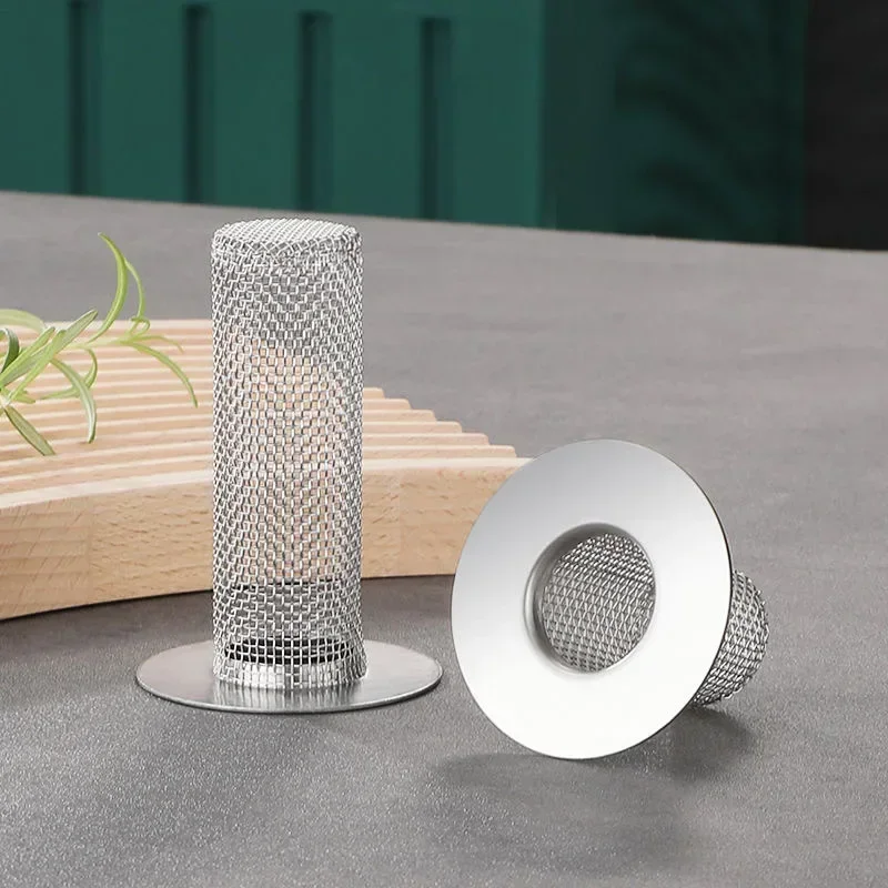 1/2pc Stainless Steel Anti-Clogging Anti-Pest Kitchen Tool Sink Strainer Floor Drain Filter Mesh Sealing Cover Food Hair Stopper
