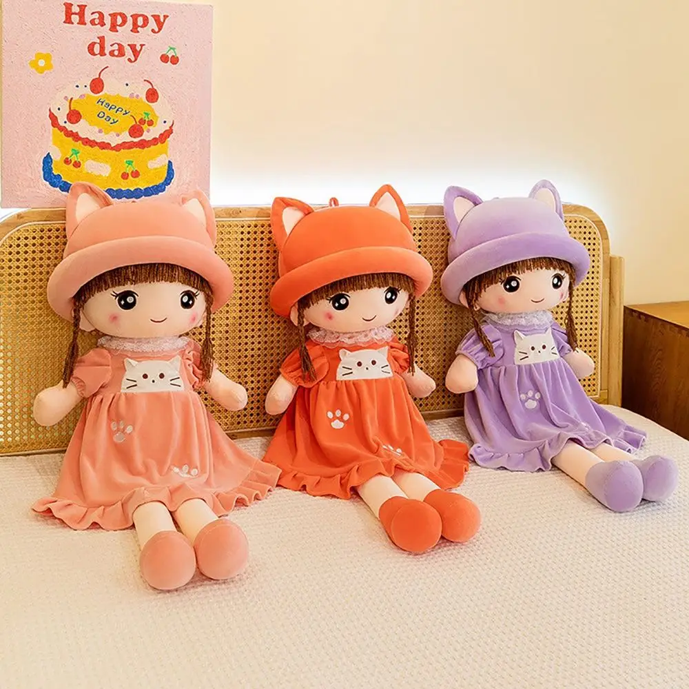 High Quality Princess Doll Plush Princess Doll 45CM Meow Plush Toy Cartoon Sleeping Pillow Stuffed