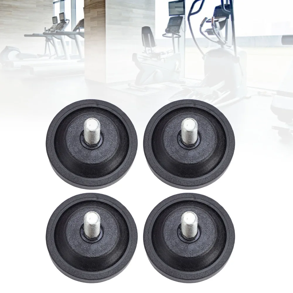 4pcs M10 고무 발에 나사가 있는 나사형 나사 검정색 직경 58mm 조정 가능한 가구 레벨러 고무 고무 발 범퍼