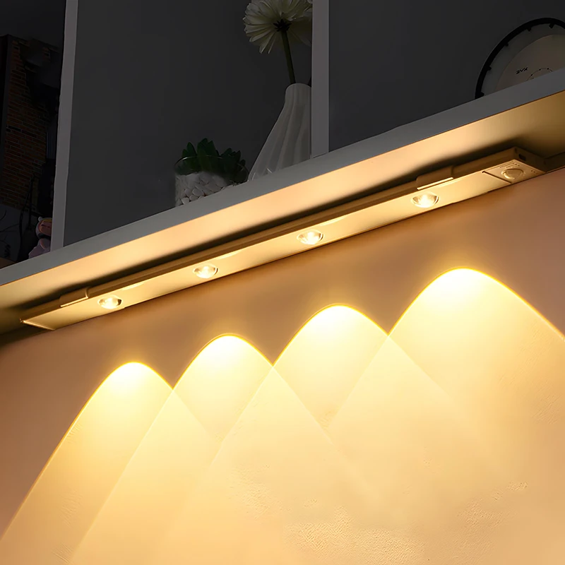

LED Night Lights Motion Sensor Wireless Light Strip USB Rechargeable Room Lamp For Kitchen Cabinet Bedroom Wardrobe Lighting