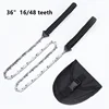 Portable 36 inch hand pulled saw chain garden trimming foldingtool outdoor camping pocket saw survival 1
