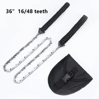 Portable 36 inch hand pulled saw chain garden trimming foldingtool outdoor camping pocket saw survival 1