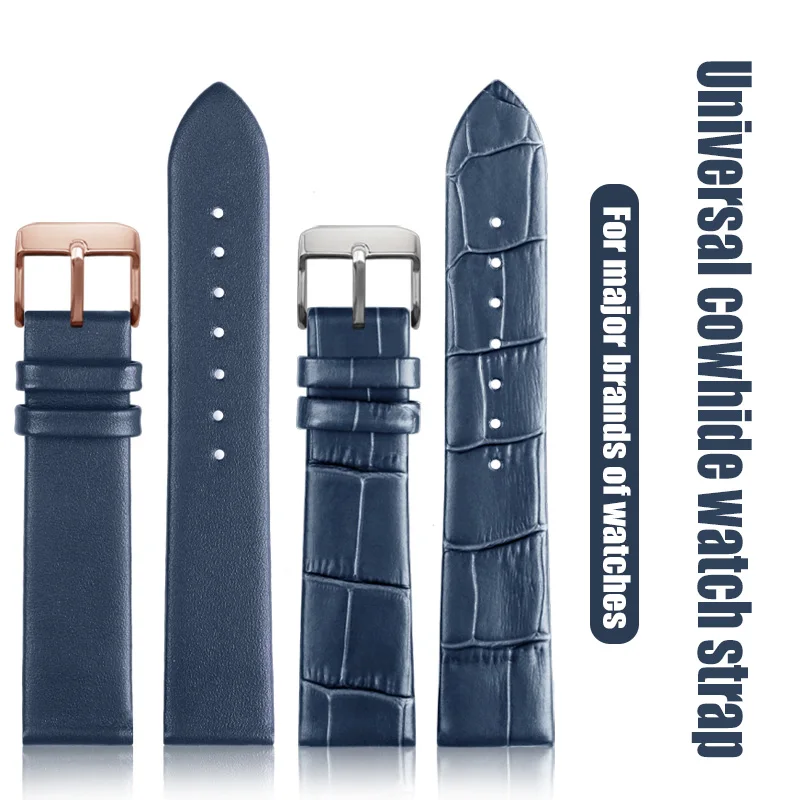 Bracciale In Vera Pelle Per Citizen Rossini Longines Blue Tissot Casio Watchband 14 16 18Mm 20Mm 21Mm 22Mm Uomo Donna Wristband