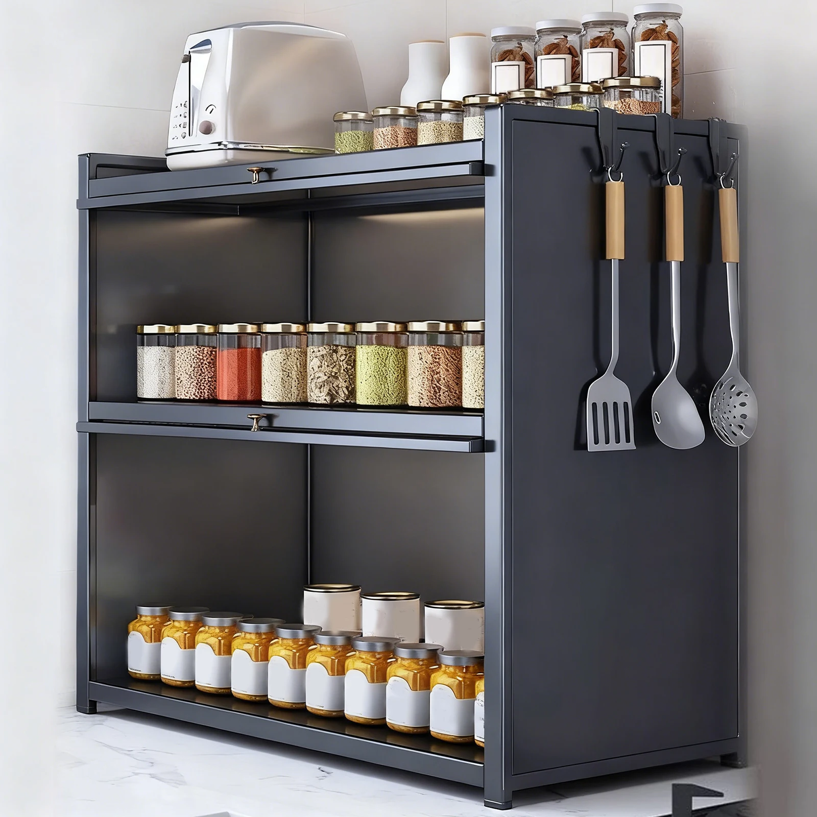 Multifunctional Kitchen Seasoning Rack Living Room Cabinet Storage Dresser Drawer Display Cabinet Storage Organization Shelf Multifunctional Kitchen Seasoning Rack Living Room Cabinet Storage Dresser Drawer Display Cabinet Storage Organization Shelf 3