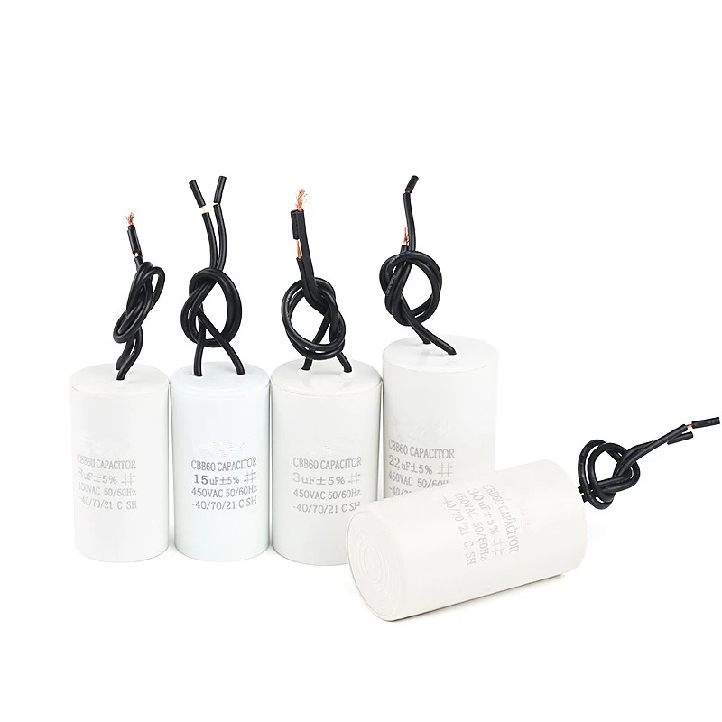 Motor Run Capacitors Cbb60 450v Ac Starting Capacitor 5 3/4/5/6/8/10/12/14/15/16/18/20/25/30/40