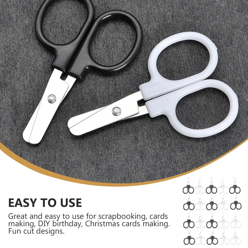 20Pcs 어린이 액세서리 안전 가위 절묘한 솜씨 종이 자수를위한 부드러운 절단 DIY 카드 스크랩북 수공예품