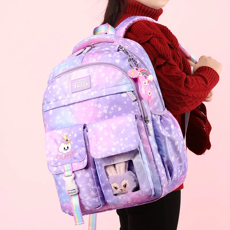 

Kawaii large capacity Girls Primary School Backpack Cute Girl School Bag Waterproof Children's Backpacks cartoon Schoolbag
