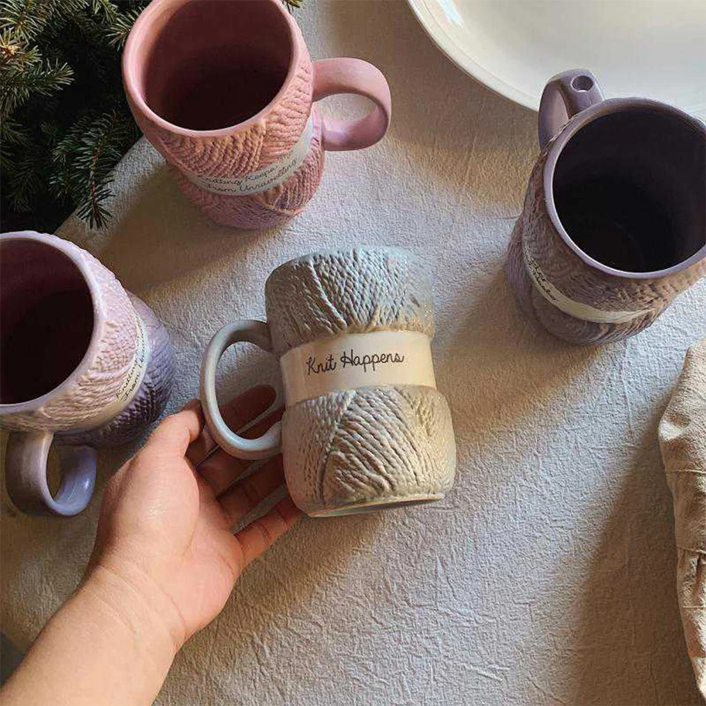 

Wool Ceramics Coffee Mug Gifts Handle Water Milk Tea Home Drinkware