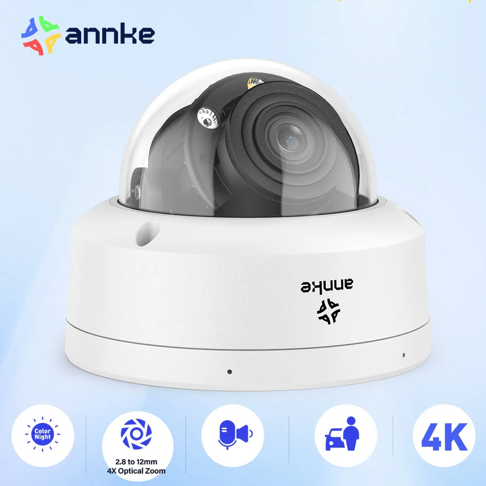 

ANNKE 4K Smart Dual Light Varifocal Bullet Network Camera 4X ZOOM IP67 Motion detection Human Vehicle Detection 8MP Smart Home