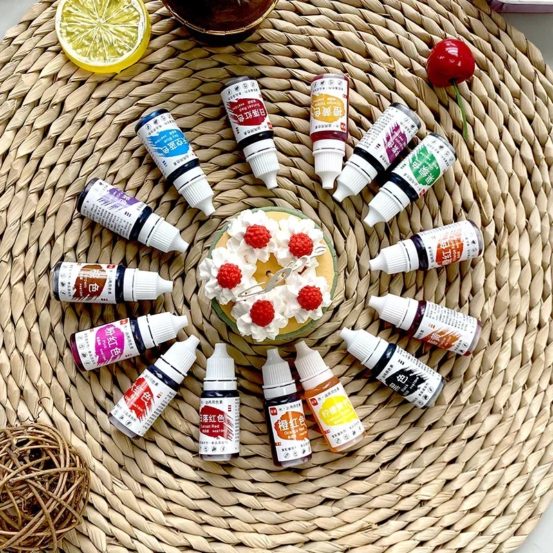 Coloring Set Bottle Cream Icing Colors 4Pcs 10ML Baking Cake Decorating for Fondant DIY Craft Clay Soap Macaron Pigment icing colors