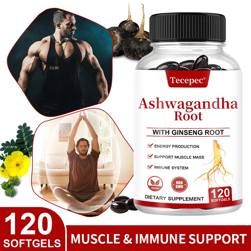 Organic Ashwagandha, Herbal Supplement, Mood Improvement, Energy Boost and Sleep Support, Non-GMO, Vegan, Gluten-Free
