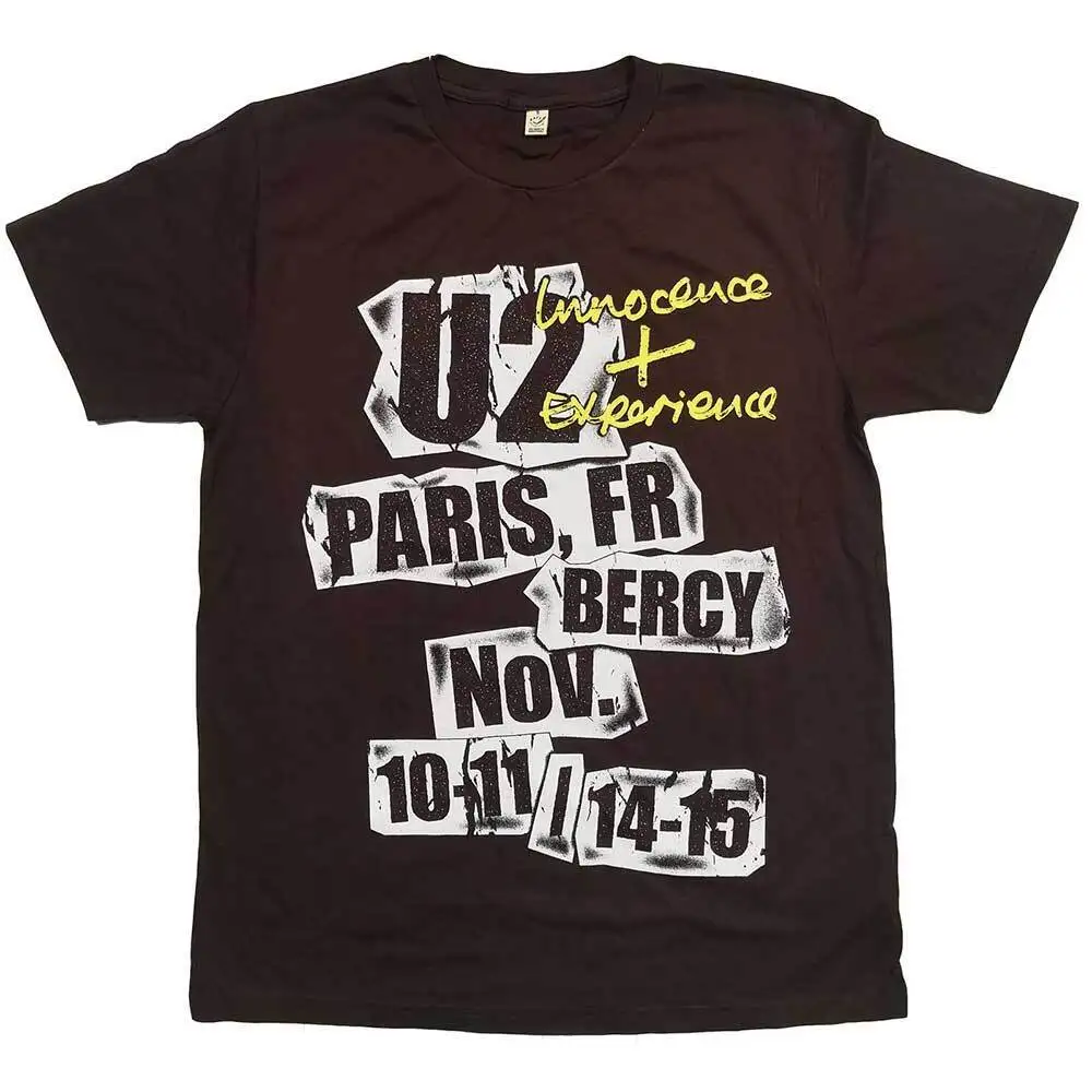 U2 I + E Paris Event 2015 T-Shirt Da Uomo Ufficiale