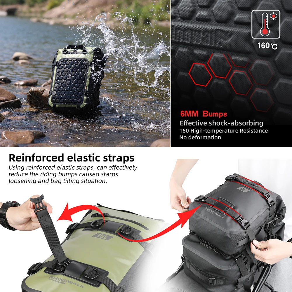 Rhinowalk Motorcycle Saddle Bag 100%Waterproof Motorbike Tank Fork Bag  Motor Frame Crash Bars Bag Repair Tool Placement Case - AliExpress