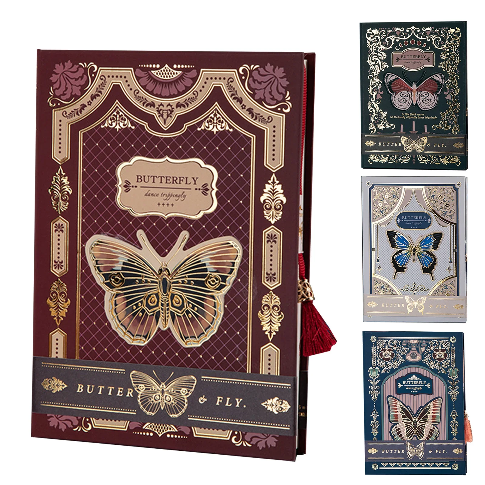 Classic Handbook Hardbound Retro Notepad Gothic Butterfly Series Diary notebook hand ledger school supplies stationery Xmas gift