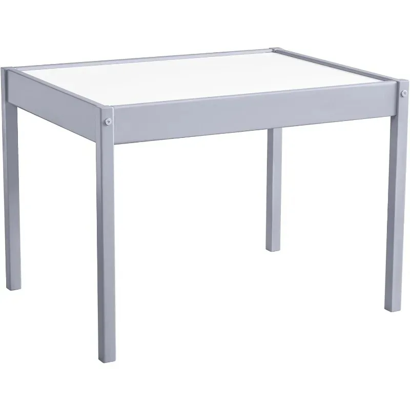 3-Piece Kiddy Table & Chair Kids Set Grey