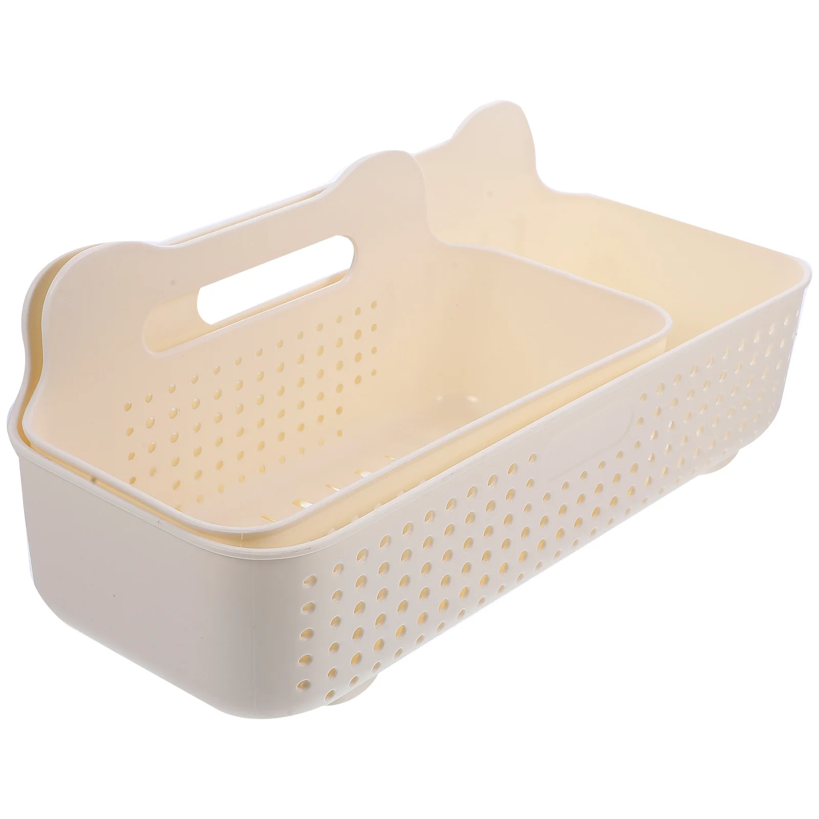 

2 Pcs Wall Shelves Conditioner Storage Rack Shelf Without Drilling Sundries Basket Iron Hanging Organizer Pp