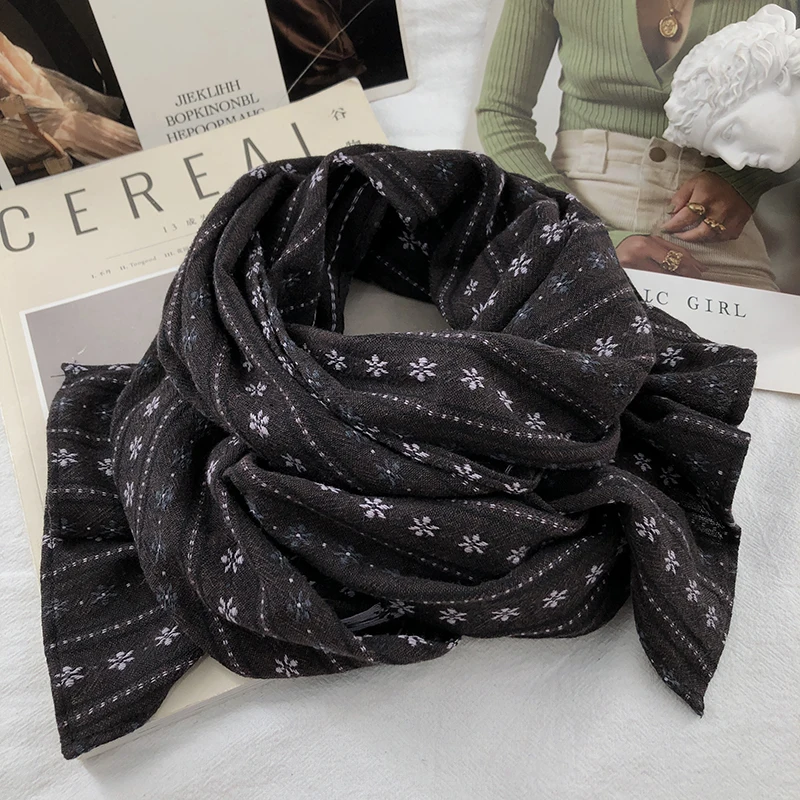 Brown jacquard cotton