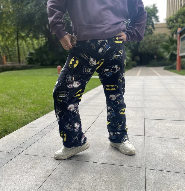 Blue Batman Adult Pajamas PJ Pants Men's Men's Batman PJ: Black