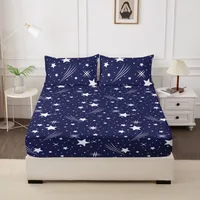 Bed Cover Bedroom Bedding 3 Piece Printed Bed Sheet Set (one Bed Sheet and Two Pillowcases) Una Sábana Y Dos Fundas De Almohada 6