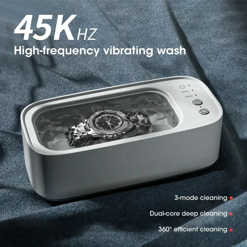 Ultrasonic Cleaner Mini High-frequency Adjustable Glasses Jewelry Pacifier
