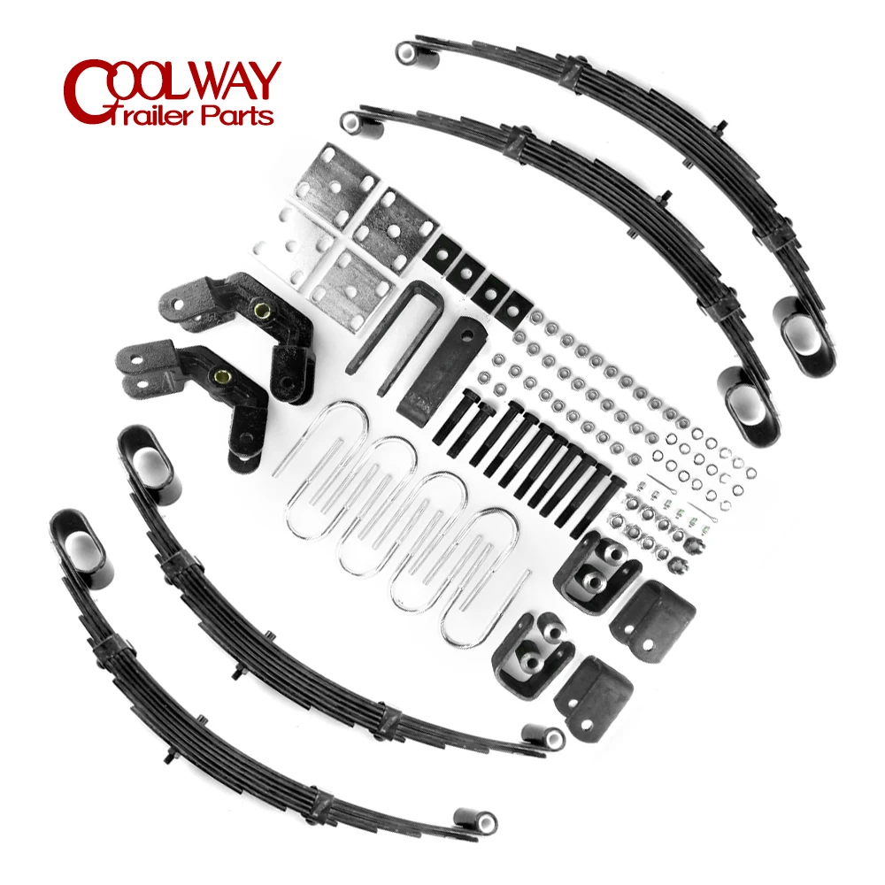 7 Leaf Double Axle Rocker Roller Tandem Trailer Spring Suspension Set