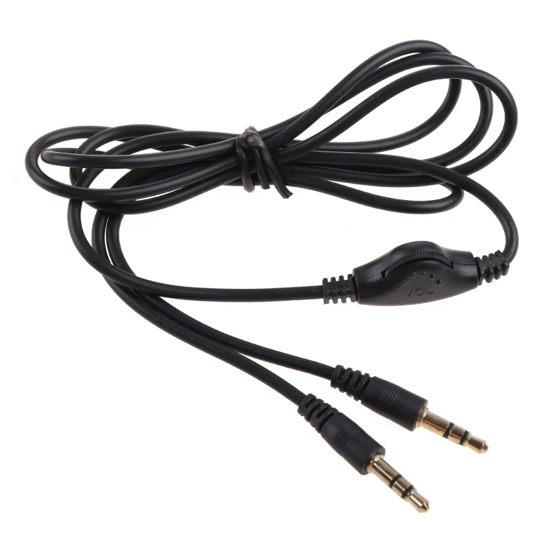3.5mm Male to Male Stereo Headphone Extension Cable Cord with Volume Control