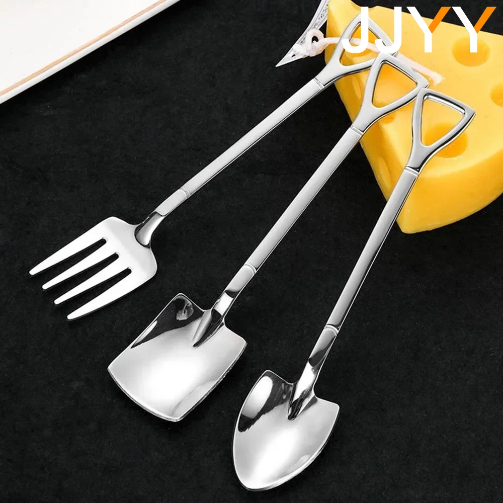 Stainless Steel Cutlery Set Vintage Coffee Scoop Ice Cream Fork
