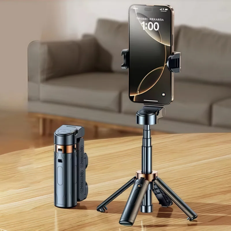 Portable Selfie Stick, Stand, Handle, Tripod, Bluetooth Control