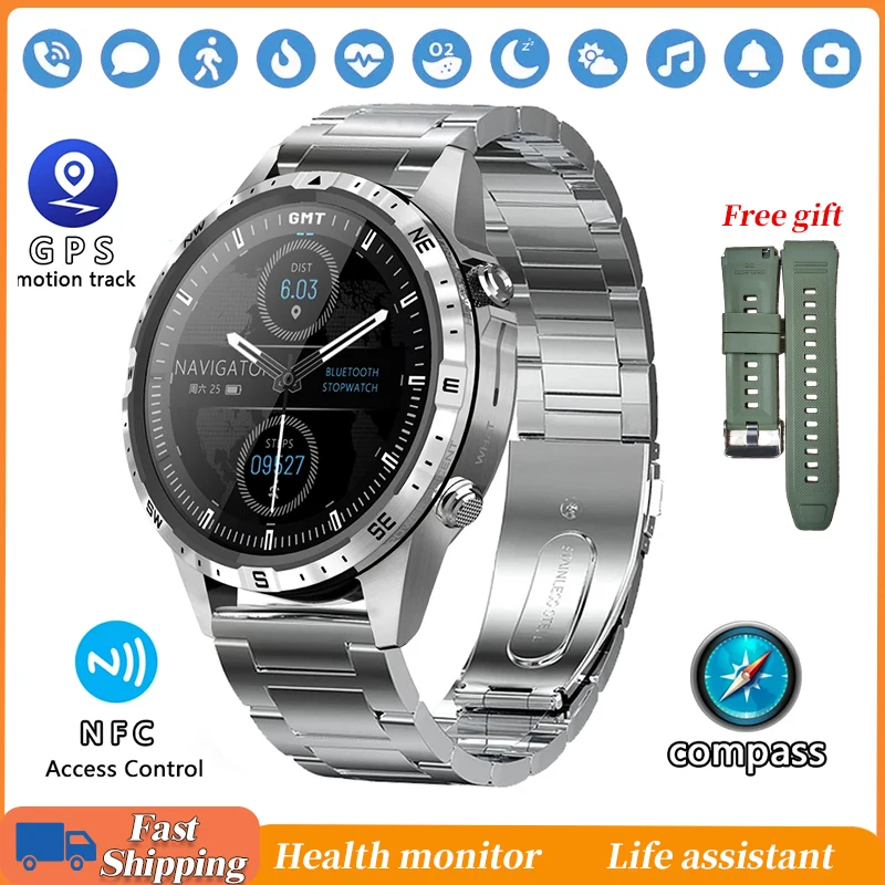

Xiaomi Sport Smart Watch Men Compass GPS Tracker Heart Rate Step Monitor Bracelet Bluetooth Call Outdoors SmartWatch for Gifts