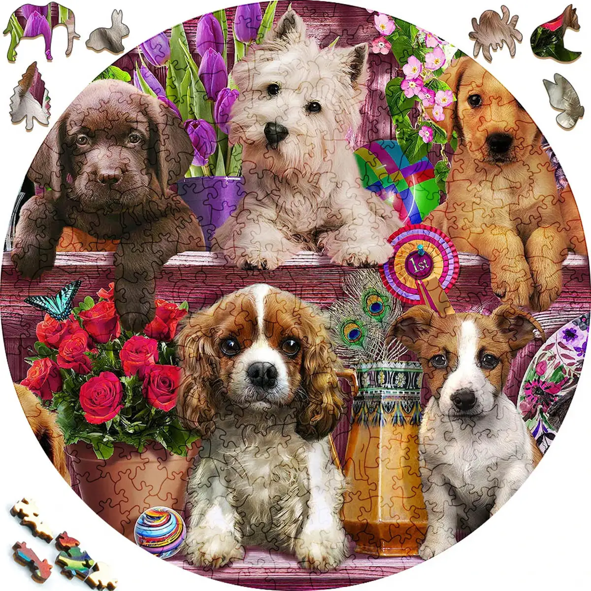 Cats Animal Puzzles Elegant Shape Intellectual Toys for Adults Kids Dinosaur Senior Festival Wooden Toy Gifts Animal Jigsaws puzzle toys wooden puzzles wooden toys