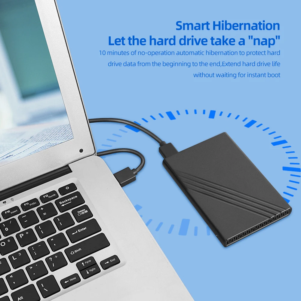 2.5inch Solid State Drive Case Transfer Speed 5Gbps Hard Drive Enclosure Aluminum Alloy High-speed for Laptops Computer Notebook