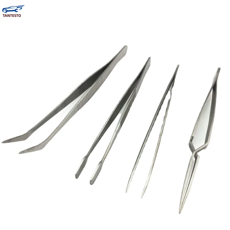 

Thickened Carbon Steel Tweezers Pointed Elbow Clamp Common Rail Injector Washer Gasket Tool