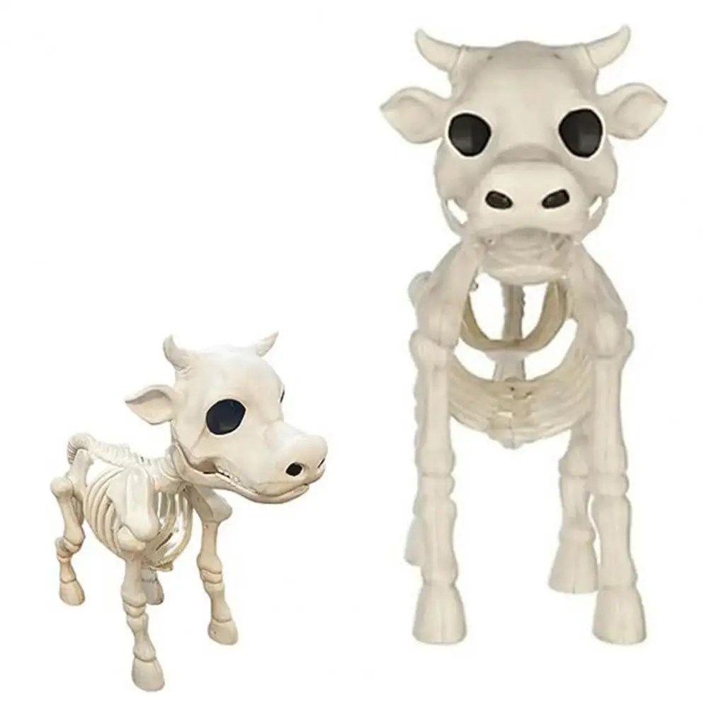 

Skeleton Cow Decoration Eerie Skeleton Cow Figure Realistic Halloween Cow Skeleton Ornament for Outdoor Garden Party Supplies