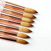100% Kolinsky Sable Acrylic Nail Brush 1pcs Round Pink Kolinsky Hair Soft And Elastic  Nail Art Brush Wholesale 3