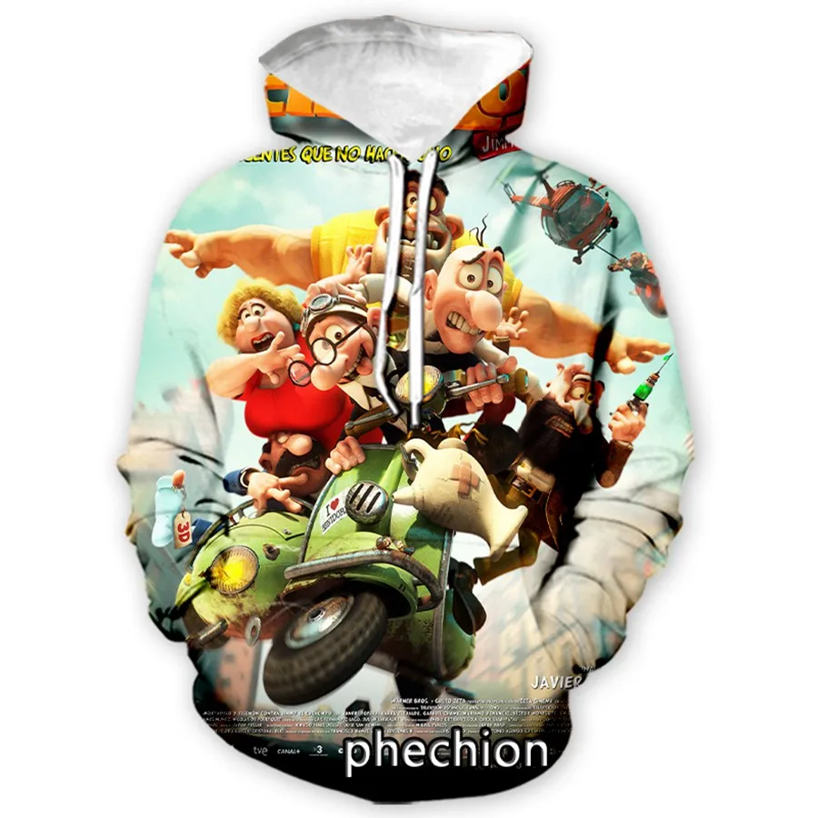 phechion New Men/Women Mortadelo y Filemon 3D Print Long Sleeve Hoodies Casual Hoodies Loose Sporting Pullover A175 6