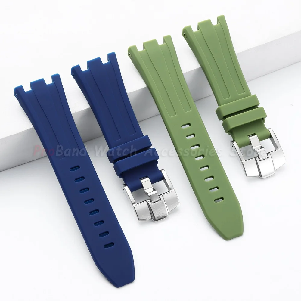 Men's Sports Waterproof 26mm Rubber Watch Band - Silicone Replacement Strap Bracelet
