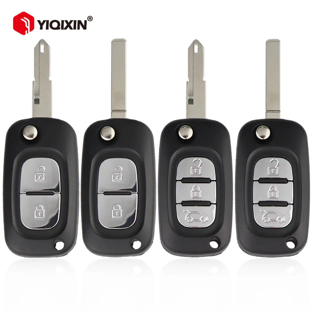 YIQIXIN для Renault Fluence, Clio, Megane, Kangoo, Modus, мягкий корпус для автомобильного ключа-пульта, 2006-2016, 2/3 кнопок