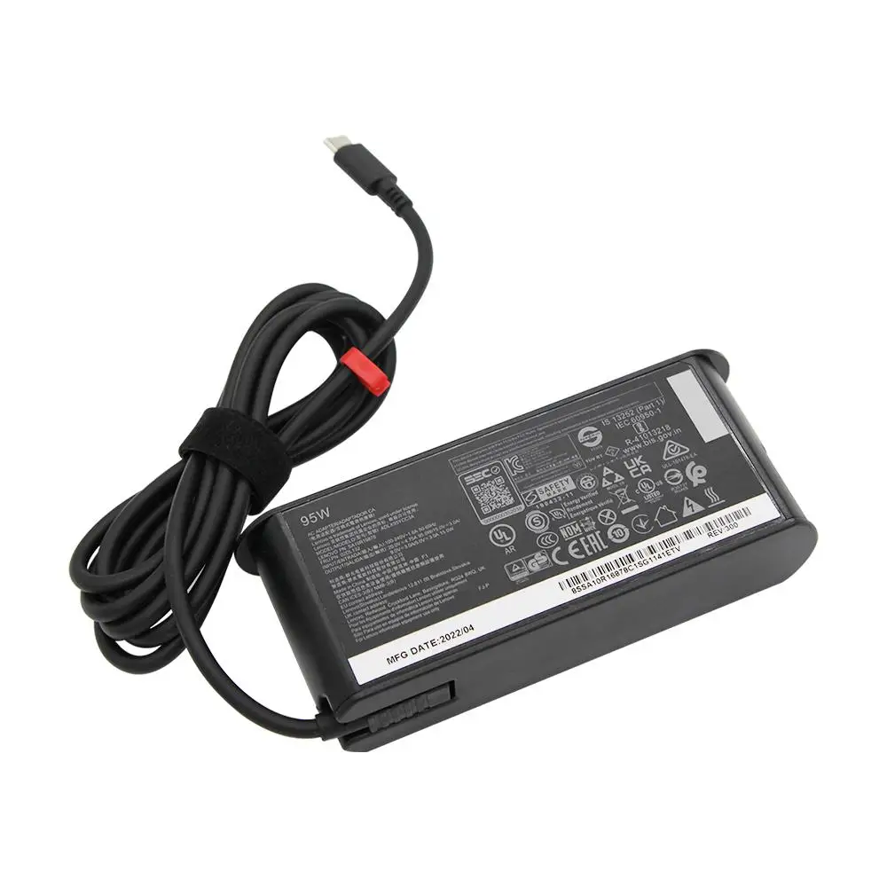 20V 4.75A 95W USB 타입 C AC 노트북 충전기 (레노버 아이디어패드 330s 320 100-15 B50-10 요가 710 510-14ISK 레드미북 14 13 어댑터)
